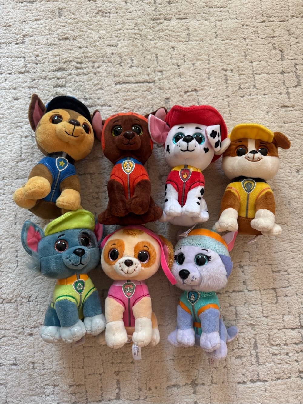 TY Paw Patrol Set of 7 stuffed animals toys